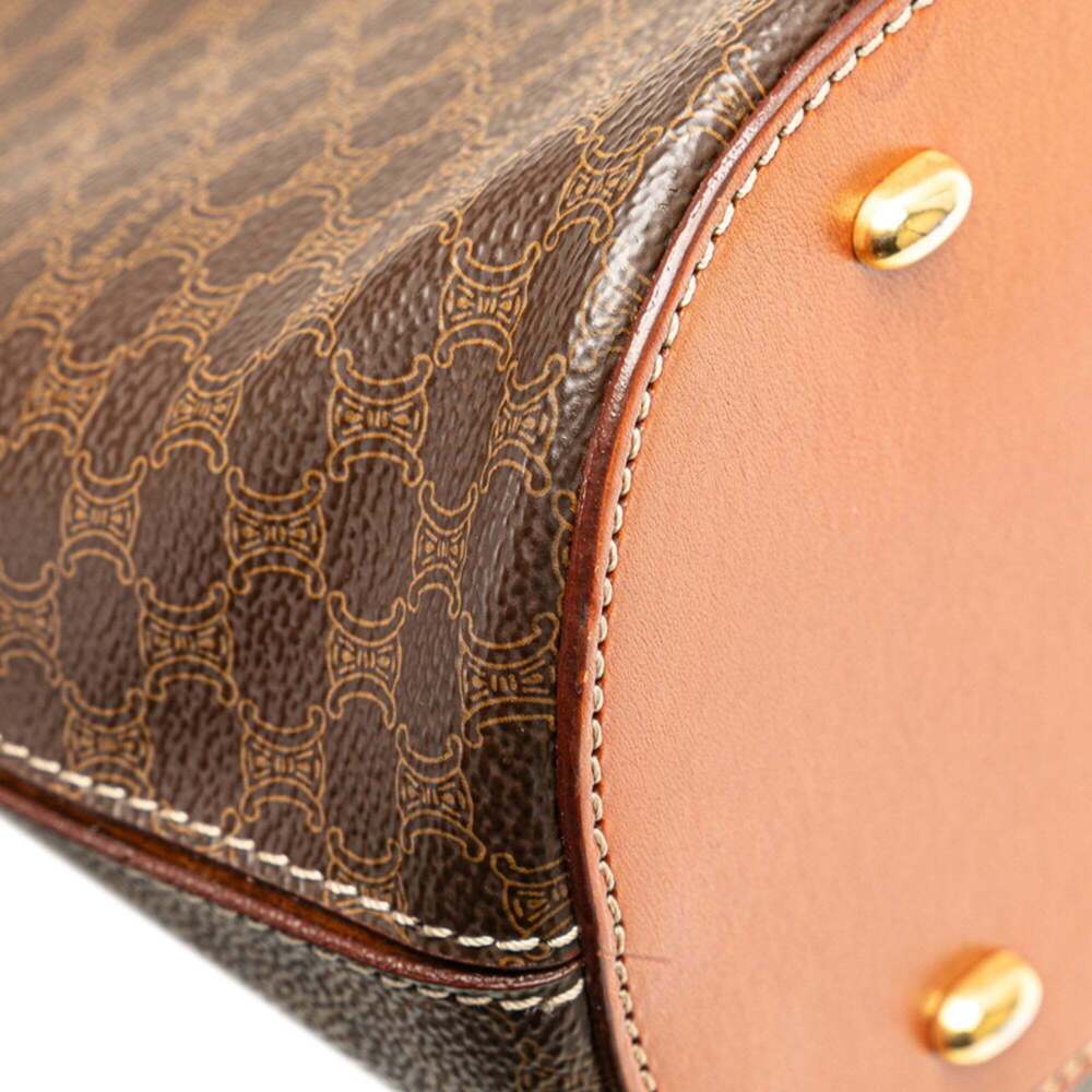 Celine Macadam Handbag Shoulder Bag 2-Way Brown Leather Women's CELINE - Picture 7 of 13